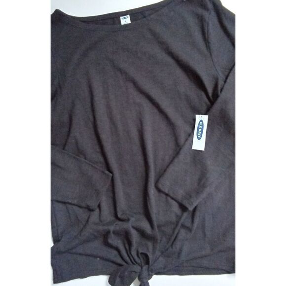 New Black Tie Front Top Med - Picture 4 of 4